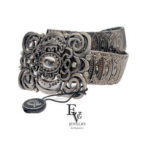 evgothicjewelry Metallic Snake Design Women 32 inches Stretch Belt